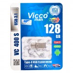 فلش OTG Type-C ویکومن (Vicco man) مدل 128GB VC400 USB3.1