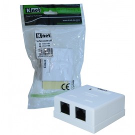 پریز روکار 2 پورت شبکه کی نت (Knet) مدل K-N1108 Cat6