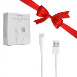 بسته 4+10 کابل آیفون (Lightning) ترکا (TREQA) طول 3 متر مدل CA-3012 (چهار عدد هدیه)