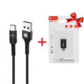کابل اندروید طول 1 متر پرووان (ProOne) مدل PCC335M + یک عدد OTG PCO 01 رایگان