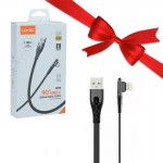 بسته 10 عددی کابل آیفون (Lightning) طول 1 متر سری 90 درجه الدینیو (LDNIO) مدل LS581 + سه عدد رایگان