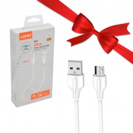 بسته 3+10 کابل اندروید (MicroUSB) پاوربانکی طول 20 سانتی متر الدینیو (LDNIO) مدل LS540 (سه عدد هدیه)