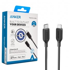 کابل تایپ سی به آیفون (Type-C to Lightning) انکر (ANKER) طول 0.9 متر مدل A8832H11