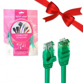 بسته 10 عددی کابل شبکه CAT5 پچ کرد طول 2 متر تسکو (TSCO) مدل TNC520 + یک عدد رایگان