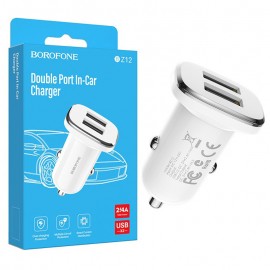 شارژر فندکی 12 وات دو پورت بروفون (BOROFONE) مدل BZ12