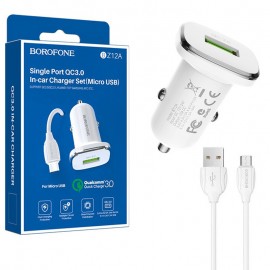 شارژر فندکی 18 وات + کابل اندروید بروفون (BOROFONE) مدل BZ12A