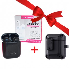 بسته 1+2 هندزفری بلوتوث تسکو (TSCO) مدل TH 5353 Earbuds + یک عدد کاور کیس ایرپاد تسکو (TSCO) مدل TCO 3204 (یک عدد هدیه)