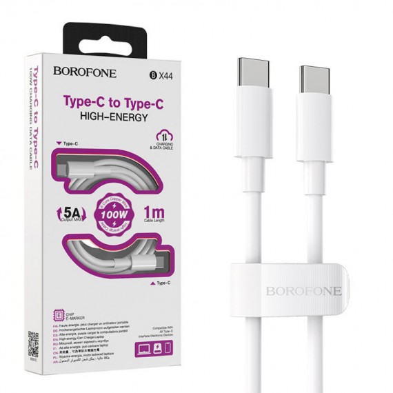 کابل تایپ سی به تایپ سی (Type-C To Type-C) بروفون (BOROFONE) طول 1 متر مدل BX44