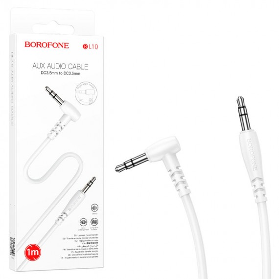 کابل 1 به 1 صدا (AUX) بروفون (BOROFONE) طول 1 متر مدل BL10