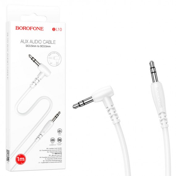 کابل 1 به 1 صدا (AUX) بروفون (BOROFONE) طول 1 متر مدل BL10