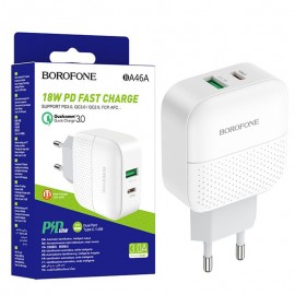 شارژر دیواری دو پورت بروفون (BOROFONE) مدل BA46A