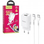 شارژر 2 پورت + کابل تایپ سی به تایپ سی هوکو (hoco) مدل N13