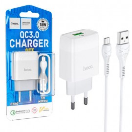 شارژر دیواری 18 وات + کابل اندروید هوکو (hoco) مدل C72Q