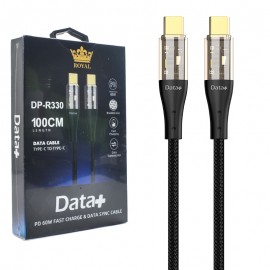 کابل تایپ سی به تایپ سی (Type-C To Type-C) دیتاپلاس (DataPlus) طول 1 متر مدل DP-R330