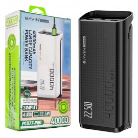 پاوربانک باوین (BAVIN) مدل PC077-Pro ظرفیت 40000mAh