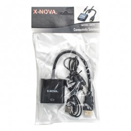 تبدیل HDMI TO VGA همراه کابل صدا ایکس نوا (X-NOVA) مدل X870