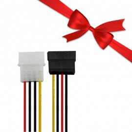 بسته 1+10 کابل برق ساتا (SATA) پک مشمایی (یک عدد هدیه)