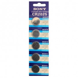 باتری سکه ای سونی (SONY) مدل CR2025 (کارتی 5 تایی)