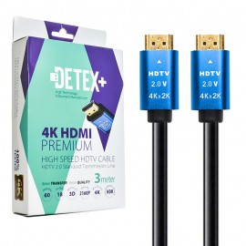 کابل HDMI 4K 2.0 دیتکس پلاس (+DETEX) طول 3 متر