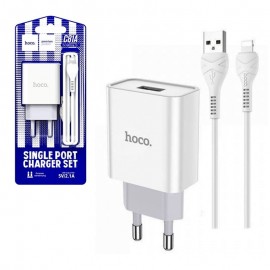 شارژر دیواری + کابل آیفون هوکو (hoco) مدل C81A