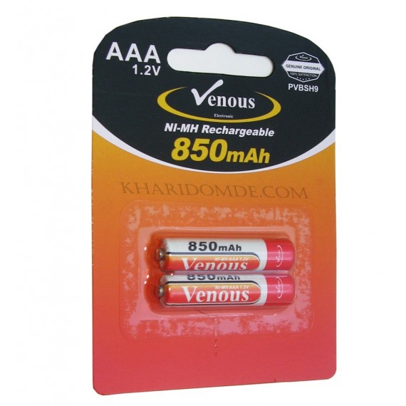 باتری نیم قلمی شارژی Venous مدل PVBSH9 850mAh