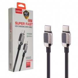 کابل تایپ سی به تایپ سی (Type-C To Type-C) PD هیسکا (HISKA) طول 1 متر مدل LX-833CC