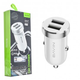 شارژر فندکی دو پورت + کابل آیفون باوین (BAVIN) مدل PC862
