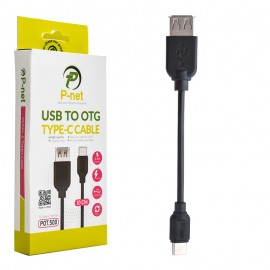 کابل تایپ سی (Type-C) پاوربانکی پی نت (P-net) طول 10 سانتی متر مدل POT.500