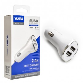 شارژر فندکی 2 پورت + کابل اندروید وابی (VABi) مدل C18