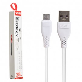 کابل اندروید (MicroUSB) پاوربانکی وابی (VABi) طول 25 سانتی متر مدل CA25
