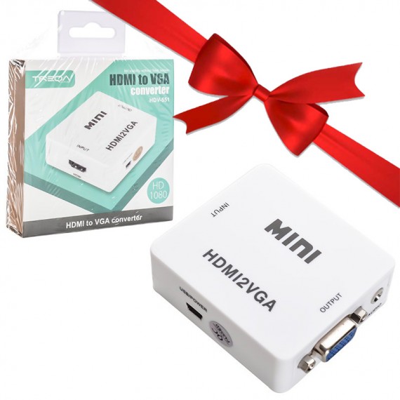 بسته 10 عددی تبدیل HDMI به VGA ترکا (TREQA) مدل HDV-551 + یک عدد رایگان