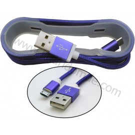 کابل Micro USB کنفی بدون پک فیش فلزی کد 531 بنفش