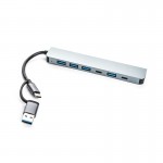 هاب 7 پورت و رابط تایپ سی + USB3.0 کی لینک (KLINK) مدل K-2304UT
