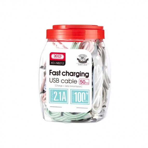 بسته 50 عددی کابل اندروید (MicroUSB) ایکس او (XO) طول 1 متر مدل XO-NB212