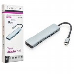 هاب 7 پورت و رابط تایپ سی کی لینک (KLINK) مدل YG-2121