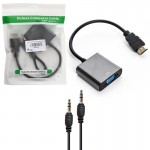 کابل تبدیل HDMI TO VGA همراه کابل صدا کی لینک (KLINK) مدل K-8250