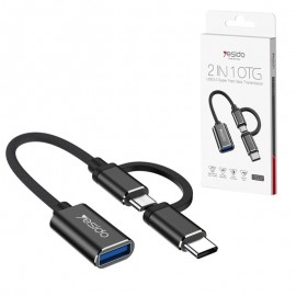 کابل تبدیل تایپ سی و اندروید به USB (OTG) یسیدو (Yesido) مدل GS02