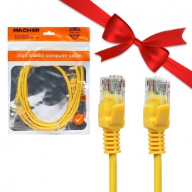 بسته 1+10 کابل شبکه Cat5 پچ کورد مچر (MACHER) طول 2 متر مدل MR-107 (یک عدد هدیه)