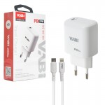 شارژر دیواری تک پورت + کابل آیفون وابی (VABi) مدل H19
