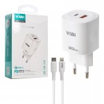شارژر دیواری 2 پورت + کابل آیفون وابی (VABi) مدل H10