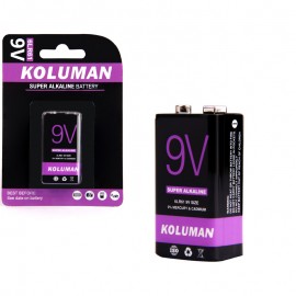 باتری کتابی کلومن (KOLUMAN) مدل 6LR61 9V Super Alkaline