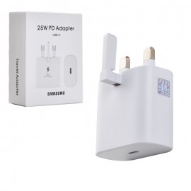 شارژر تک پورت سه شاخه اروپایی سامسونگ (Samsung) 25W مدل EP-TA800NBEGAE