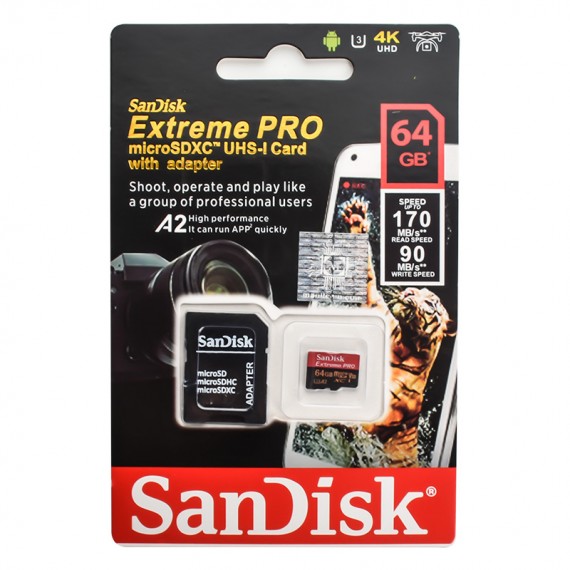 رم موبایل سن دیسک (SanDisk) مدل 64GB Extreme Pro 170MB/S خشاب دار