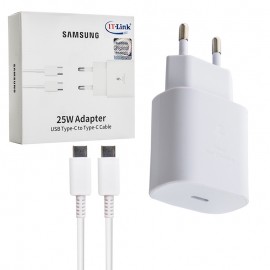 شارژر تک پورت سامسونگ (Samsung) 25W+کابل (Type-C to Type-C) مدل EP-TA800 گارانتی آی تی لینک