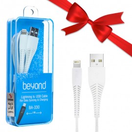 بسته 3+10 کابل آیفون (Lightning) بیاند (Beyond) طول 1 متر مدل BA-330 (سه عدد هدیه)