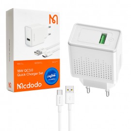 شارژر دیواری 18 وات + کابل تایپ سی مک دودو (Mcdodo) مدل CH-5750