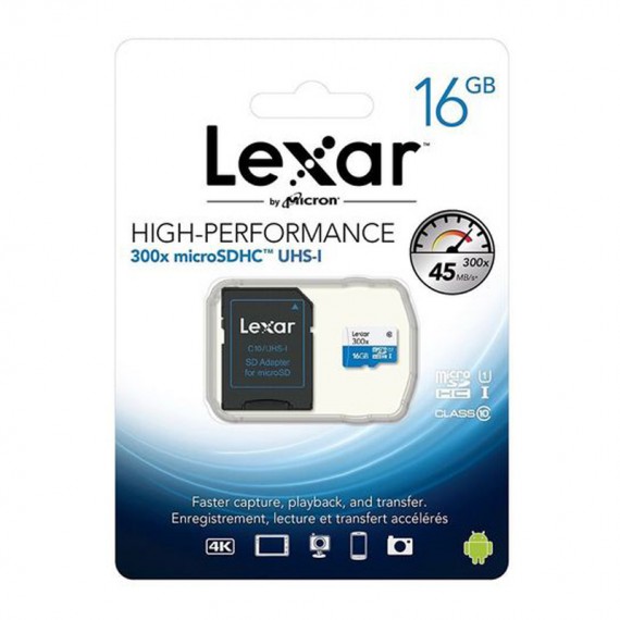 رم موبایل لکسار (LeXar) مدل 16GB MicroSD 300X 45MB/s خشاب دار