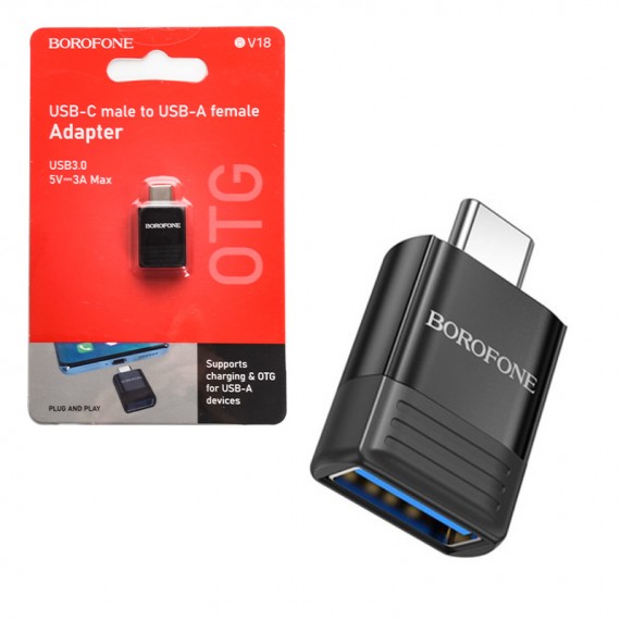 تبدیل OTG (USB-A To USB-C) بروفون (BOROFONE) مدل BV18