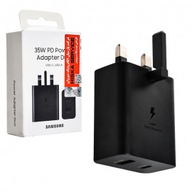 کلگی شارژر 35 وات 2 پورت سه شاخه اروپایی سامسونگ (Samsung) مدل EP-TA220 گارانتی هیسکا سرویس