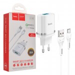 شارژر دیواری 18 وات + کابل تایپ سی هوکو (hoco) مدل C12Q